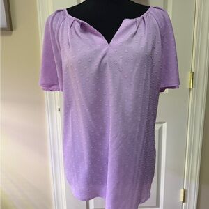 Apt. 9 Purple Flutter Sleeve Blouse